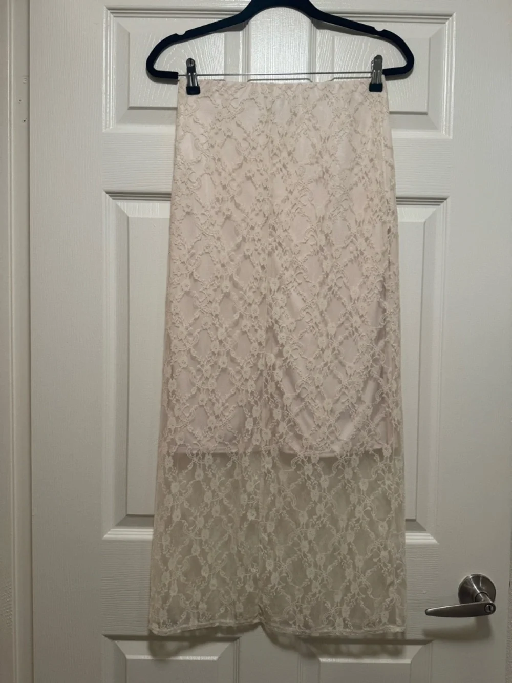 Sincerely Jules Cream Lace Midi Skirt